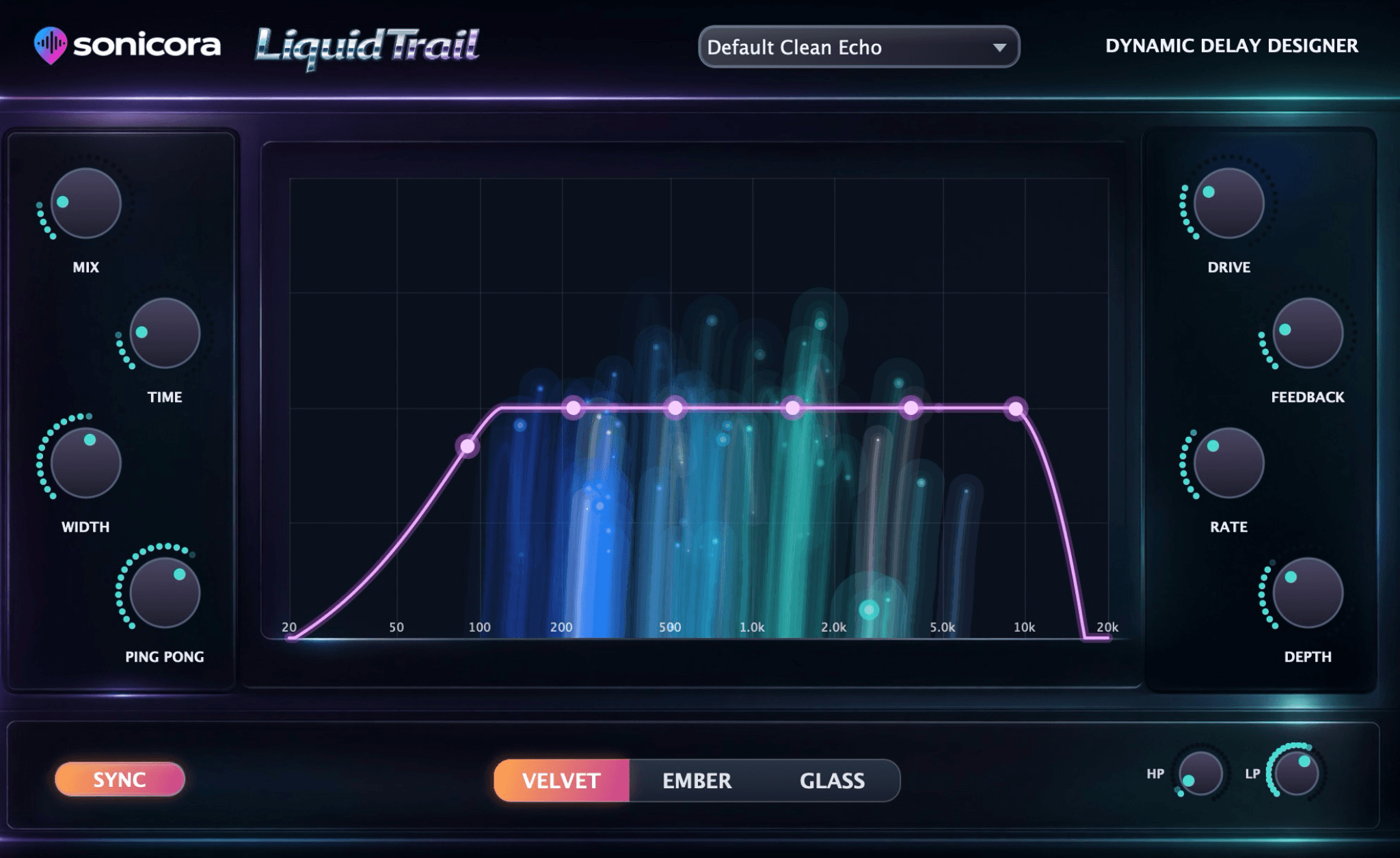 LiquidTrail controls and interface